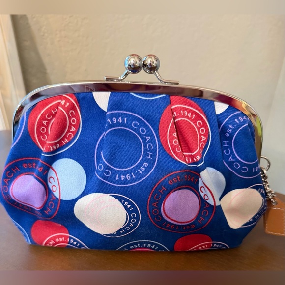 Coach Multicolor Patterned Kiss-Lock Wristlet Clutch - Picture 3 of 6